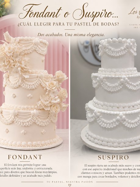 Diseño: Fondant o suspiro para tu pastel de bodas